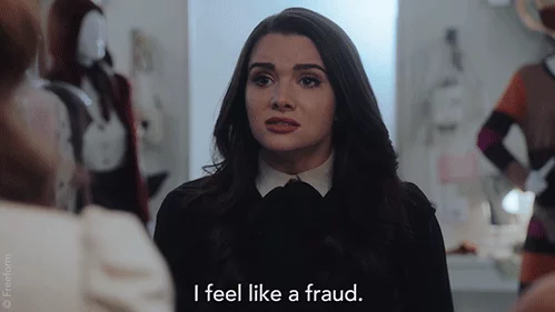 A young woman saying she feels like a fraud. 