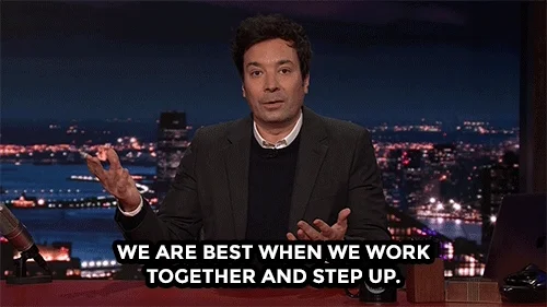 Jimmy Fallon sitting in his studio saying 