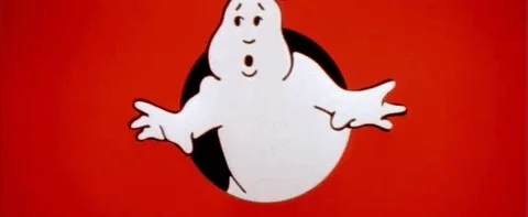The Ghost Busters logo appearing in a shot from the movie.