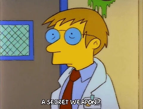 A scientist character from the Simpsons says, 