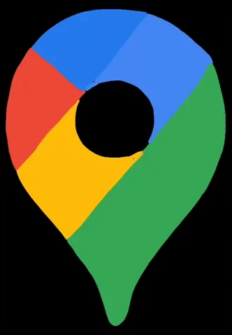 A Google map location icon.