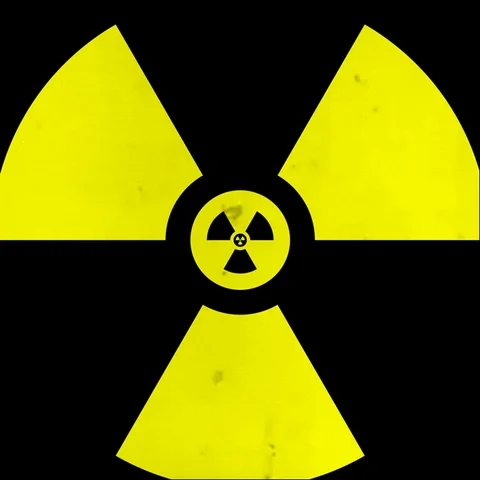 A nuclear radiation sign.
