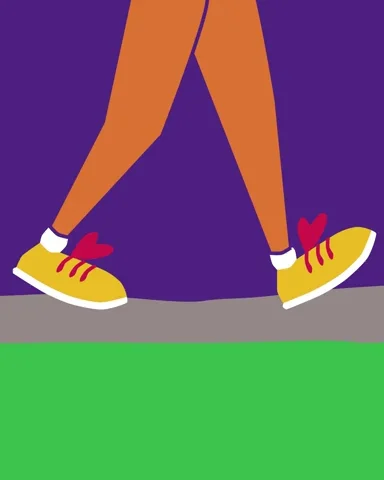 Animation of legs and feet walking