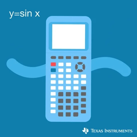 A calculator uses kinesthetic learning strategies for sine and cosine waves.