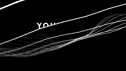 Digital noise on a black background. The text reads: Your attention please