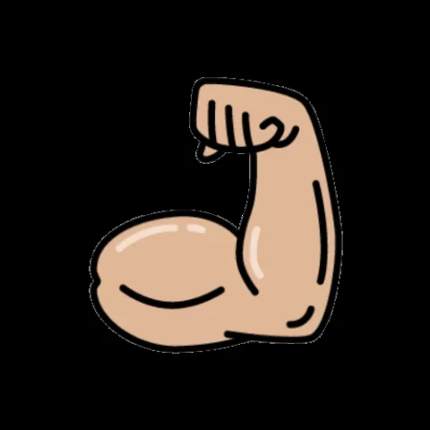 An arm flexing.