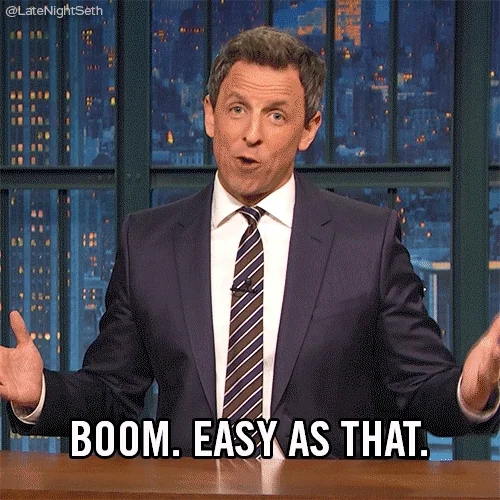 Seth Myers saying, 