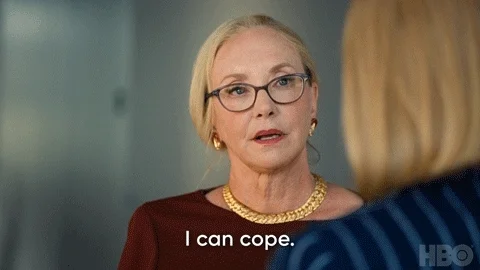 Geri from Succession says, 'I can cope.'