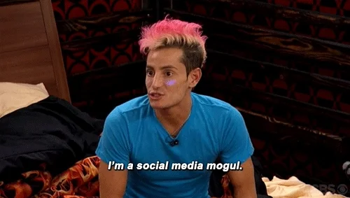 A person saying, 'I'm a social media mogul.'