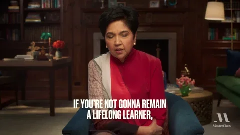 Person saying 'If you're not gonna remain a lifelong learner, it's gonna be very hard to keep up'.