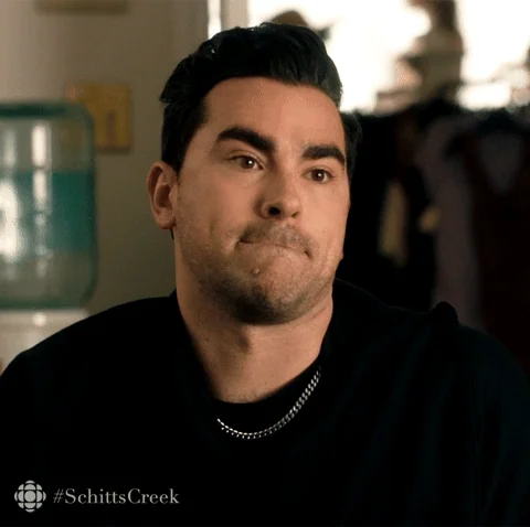 David Rose from Schitt's Creek nodding.