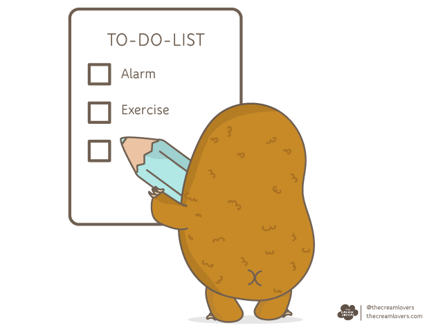 Checking items on to-do list