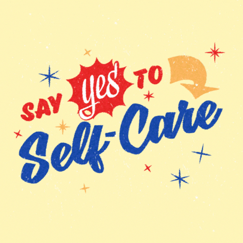 'Say yes to self care' animated GIF