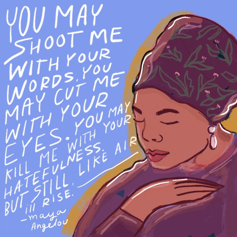 Maya Angelou poem reciting 'Still I Rise'.