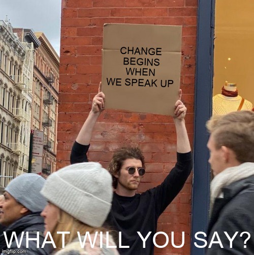 Guy Holding Cardboard Sign