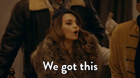 Woman telling people, "We got this."