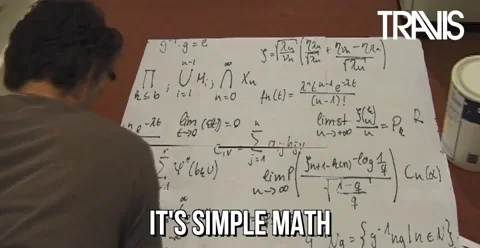 A student happily looks up from his math worksheet and thinks: 