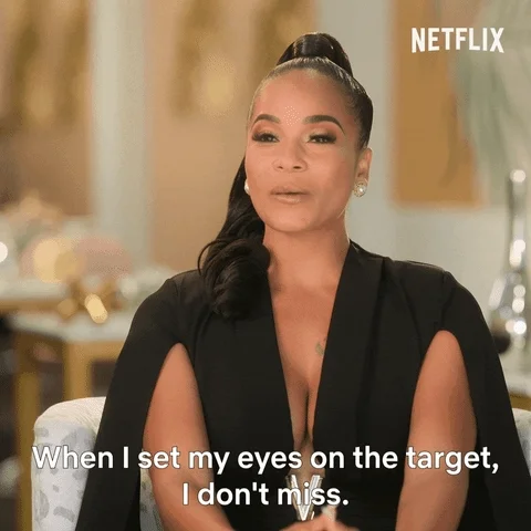 A woman says. "When I set my eyes on the target, I don't miss."
