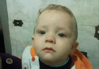 An upset little boy.