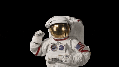 Astronaut giving a fist pump