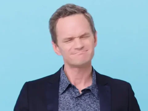 Neil Patrick Harris shakes his head and asks, 