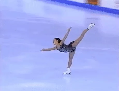 Skater Michelle Kwan performing on ice.