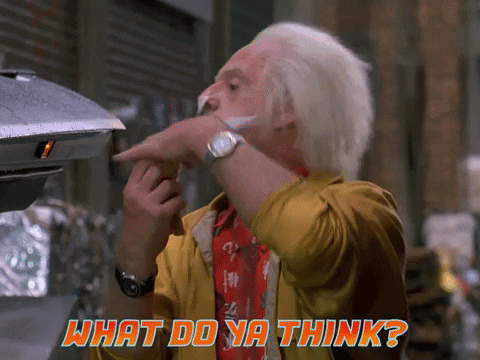 Doc Brown from Back to the Future asking, 
