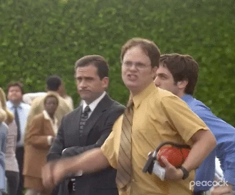 An excited person