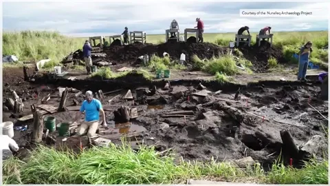 A time lapse of an archaeological dig.