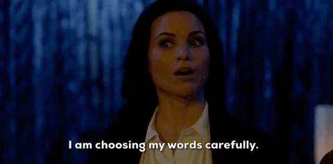 A woman saying, 
