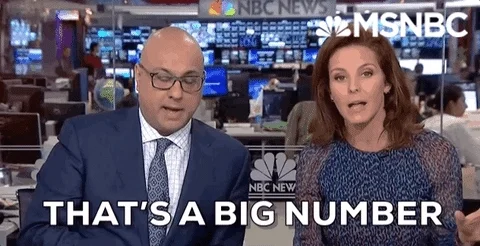 A news anchor says, "That's a big number."