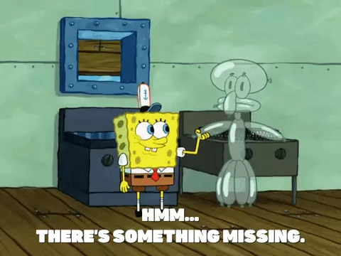 SpongeBob holds a balloon shaped like Squidward. He says, 