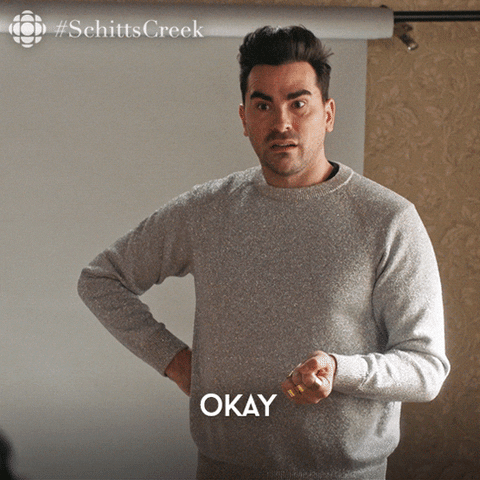David from Schitt's Creek saying, 'Ok, well that's fraud and you're a criminal.'