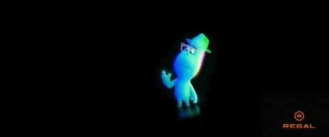 A cartoon character from Soul figuring out what to do.