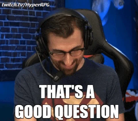 A man excitedly saying: 