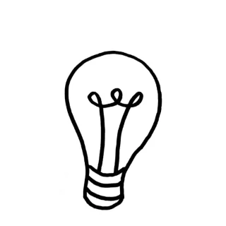A flashing light bulb.