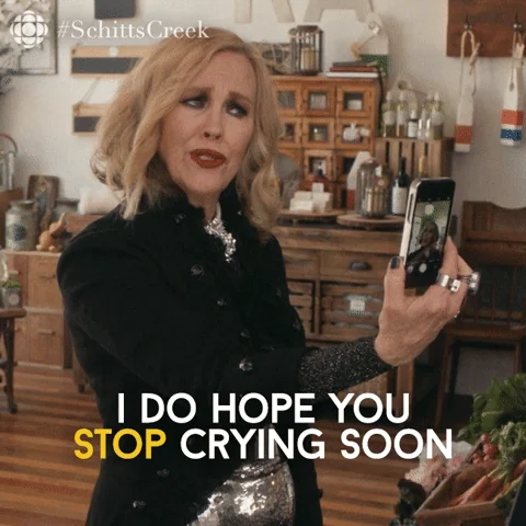 Moira from Schitt's Creek saying, 