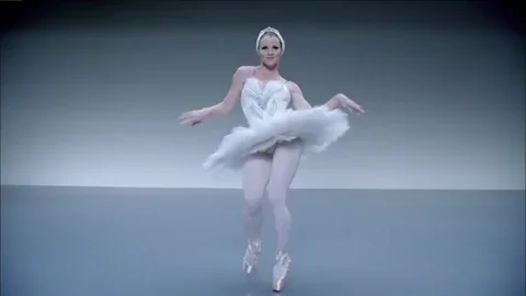 A ballerina dancing in a contemporary pop style.