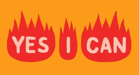 A orange background with the word