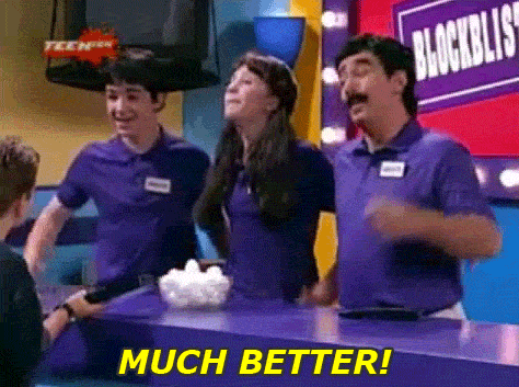 3 store employees saying, 'Much better!'