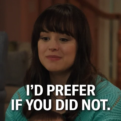 A young woman says, 