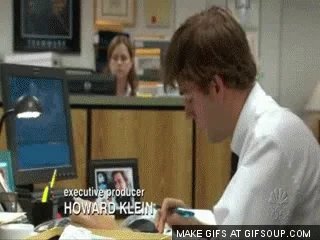 Jim from The Office falls asleep on his desk while typing on a keyboard.