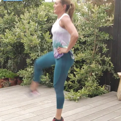 GIF of woman dancing/exercising