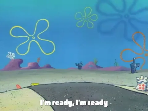 SpongeBob SquarePants and Patrick Star walking together. They repeat, 