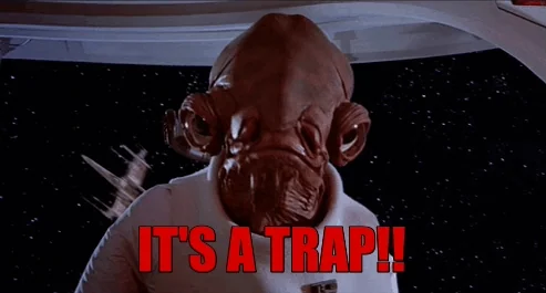 Admiral Ackbar from Star Wars saying, 
