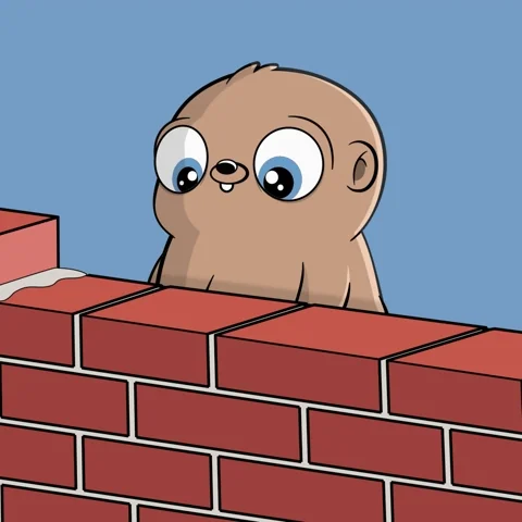 A cartoon character steadily building a wall, brick by brick.