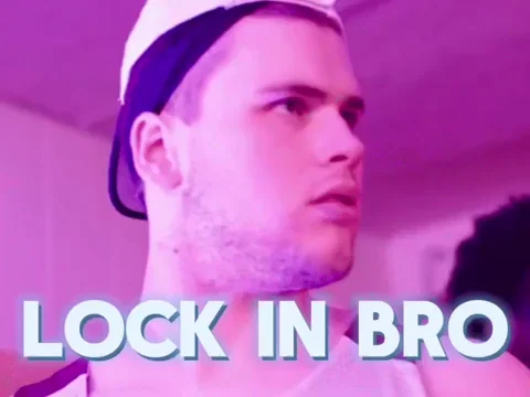 A man looks focused. The text reads: "Lock in bro."