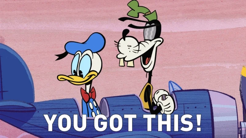 Donald and Goofy say, 