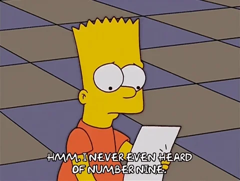 Bart Simpson looks at list and says, 
