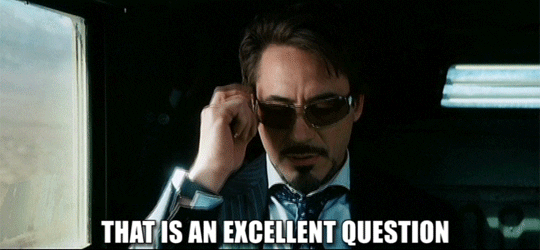 Robert Downey Jr. taking off sunglasses and saying 